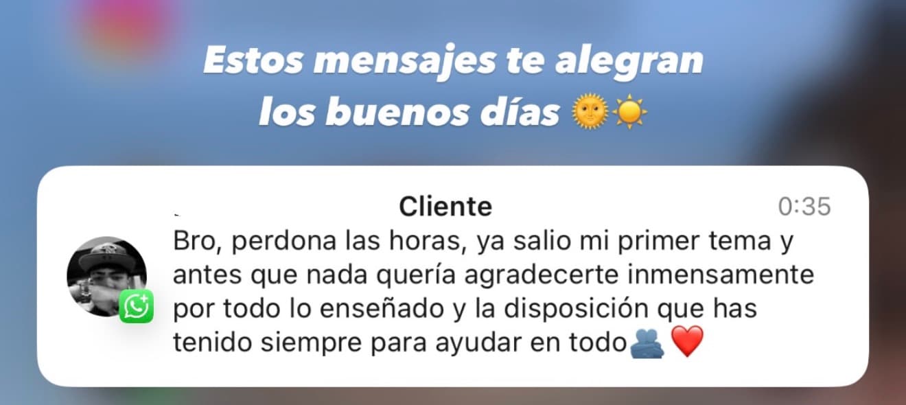 Captura de una conversación real de WhatsApp con un cliente de Monkey Studio
